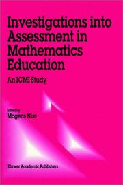 Front cover of Investigations into Assessment in Mathematics Education by M. Niss