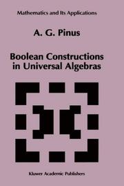 Cover of Boolean constructions in universal algebras by A. G. Pinus