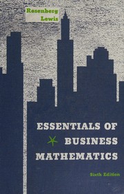 Cover of Essentials of business mathematics by R. Robert Rosenberg