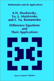 Cover of Difference equations and their applications by Aleksandr Nikolaevich Sharkovskiĭ