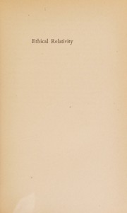 Cover of Ethical relativity by Edward Westermarck