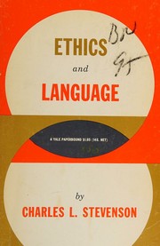 Cover of Ethics and Language by Charles L. Stevenson