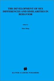 Front cover of The Development of sex differences and similarities in behavior by M. Haug
