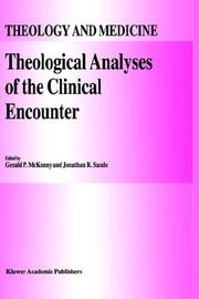 Cover of Theological analyses of the clinical encounter by Gerald P. McKenny
