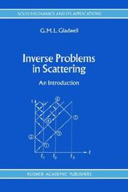 Front cover of Inverse problems in scattering by G. M. L. Gladwell