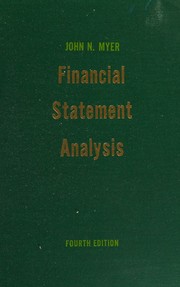 Cover of Financial statement analysis by John Nicholas Myer