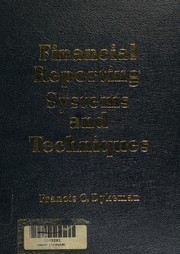 Cover of Financial reporting systems and techniques by Francis C. Dykeman