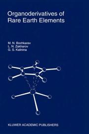 Front cover of Organoderivatives of rare earth elements by M. N. Bochkarev
