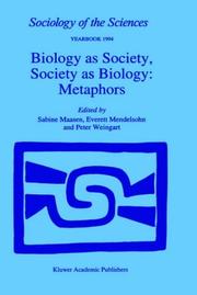 Front cover of Biology as society, society as biology by Sabine Maasen