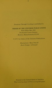 Front cover of Freedom through cooking the macrobiotic way by Iona Teeguarden