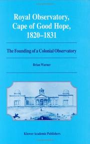 Front cover of Royal Observatory, Cape of Good Hope, 1820-1831 by Brian Warner