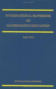 Cover of International handbook of mathematics education by Alan J. Bishop