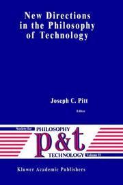 Front cover of New directions in the philosophy of technology by Joseph C. Pitt