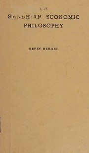 Front cover of Gandhian economic philosophy by Bepin Behari