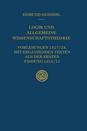 Cover of Logik und allgemeine Wissenschaftstheorie by Edmund Husserl