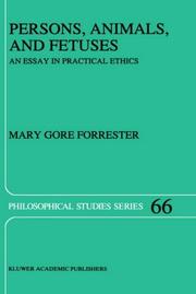 Front cover of Persons, animals, and fetuses by Mary Gore Forrester
