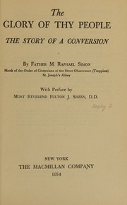 Front cover of The glory of Thy people by Raphael Simon