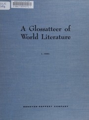 Front cover of A glossatteer of world literature by Henry J. Firley