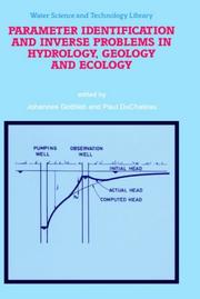 Front cover of Parameter identification and inverse problems in hydrology, geology, and ecology by Paul DuChateau