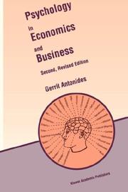 Cover of Psychology in economics and business by Gerrit Antonides