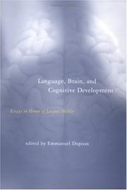 Cover of Language, brain, and cognitive development by Emmanuel Dupoux