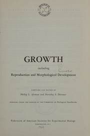 Front cover of Growth, including reproduction and morophological development by Federation of American Societies for Experimental Biology. Committee on Biological Handbooks