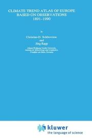 Front cover of Climate trend atlas of Europe based on observations, 1891-1990 by Christian-Dietrich Schönwiese