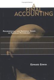 Cover of A final accounting by Edward Erwin