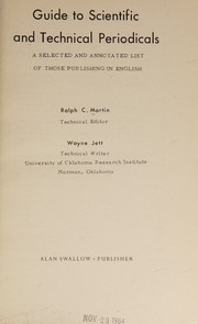 Front cover of Guide to scientific and technical periodicals by Ralph C. Martin