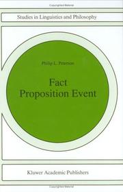 Cover of Fact proposition event by Philip L. Peterson