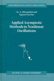 Front cover of Applied asymptotic methods in nonlinear oscillations by Mitropolʹskiĭ, I͡U. A.