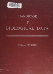 Cover of Handbook of biological data by William S. Spector