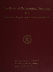 Front cover of Handbook of mathematical functions with formulas, graphs, and      mathematical tables by Irene A. Stegun
