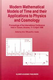 Front cover of Modern mathematical models of time and their applications to physics and cosmology by W. J. Cocke