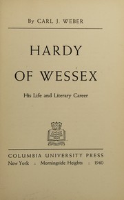 Front cover of Hardy of Wessex by Carl J. Weber