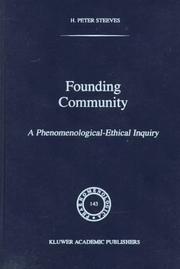 Cover of Founding community by H. Peter Steeves