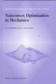 Cover of Nonconvex optimization in mechanics by E. S. Mistakidis