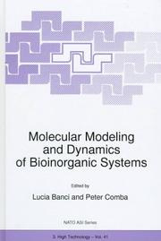 Front cover of Molecular modeling and dynamics of bioinorganic systems by L. Banci