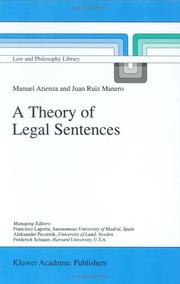 Cover of A Theory of Legal Sentences by Manuel Atienza