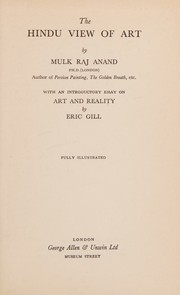 Front cover of Hindu View of Art by Mulk Raj Anand