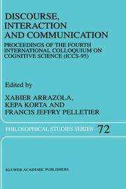 Front cover of Discourse, interaction, and communication by International Colloquium on Cognitive Science (4th 1995 San Sebastián, Spain)
