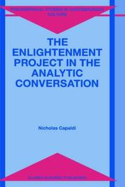 Cover of The Enlightenment project in the analytic conversation by Nicholas Capaldi