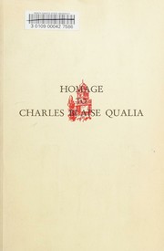 Front cover of Homage to Charles Blaise Qualia by Texas Technological College.