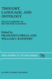 Front cover of Thought, language, and ontology by Hector-Neri Castañeda