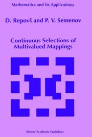 Cover of Continuous selections of multivalued mappings by Dušan Repovš