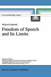 Cover of Freedom of speech and its limits by Wojciech Sadurski