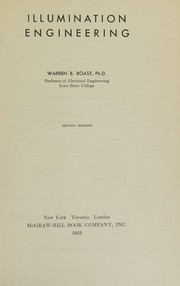 Cover of Illumination engineering by Warren B. Boast