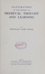 Front cover of Illustrations of the history of medieval thought and learning, by Reginald Lane Poole