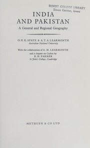 Front cover of India and Pakistan by O. H. K. Spate