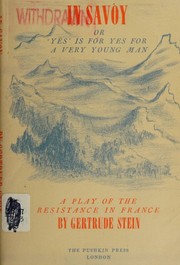 Cover of In Savoy, or by Gertrude Stein